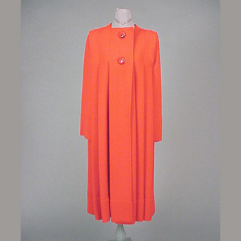 Lot image - Pauline Trigere Red Spring Coat