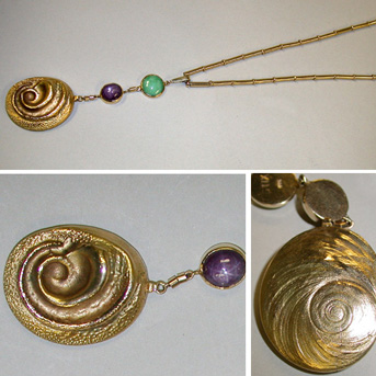 Lot image - Marguerite Stix 14 Kt. Gold Pendant Necklace