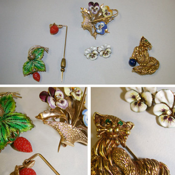 Lot image - Gold Pin and Pin Sets