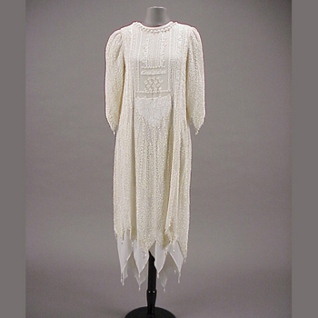Lot image - Zandra Rhodes Beaded White Dress