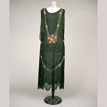 Lot image - Black Chiffon Beaded Chemise