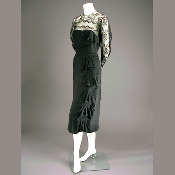 Lot image - Adrian Tiered Cocktail Sheath American, 1950s