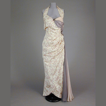 Lot image - Pierre Balmain Floral Print Evening Gown