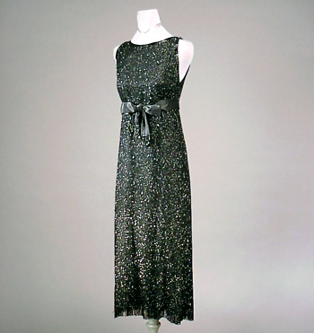 Lot image - Traina-Norell Black Beaded Dress