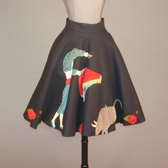 Lot image - Bullfight Theme Felt Circle Skirt