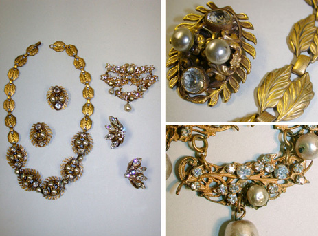 Lot image - Group of Miriam Haskell and Joseff Jewelry