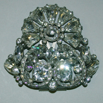 Lot image - Eisenberg Rhinestone Clip Brooch