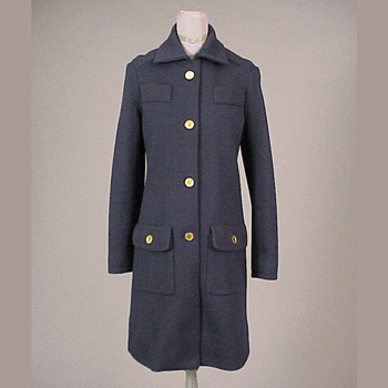 Lot image - Hermes Navy Blue Spring Coat