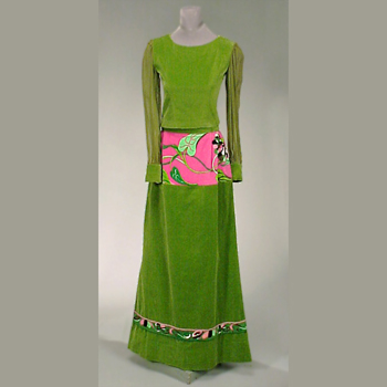 Lot image - Pucci Velveteen and Chiffon Ensemble