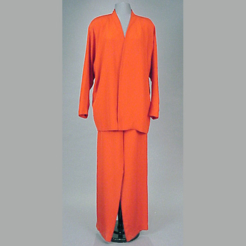 Lot image - Halston Chinese Red Pajama Ensemble