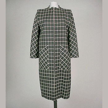 Lot image - Pauline Trigere Wool Plaid Ensemble