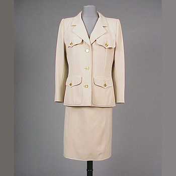Lot image - Yves Saint Laurent Light Khaki Spring Suit