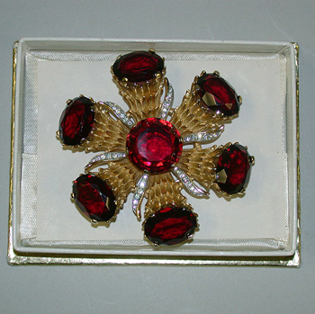 Lot image - Trifari Thistle Brooch