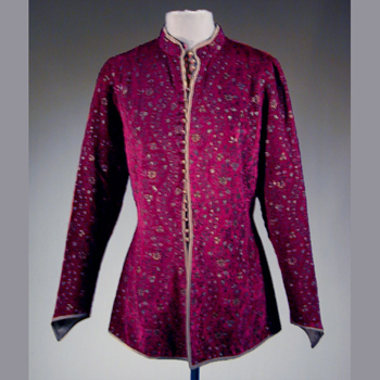 Lot image - Fortuny Stenciled Garnet Velvet Jacket