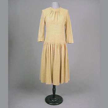 Lot image - Madame Gres Camel Day Dress