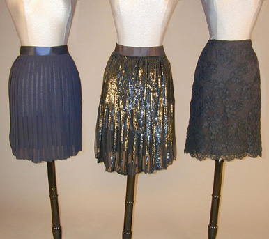 Lot image - Group of Three Black Evening Skirts