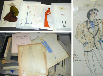 Lot image - Trunk of Fashion Student Memorabilia