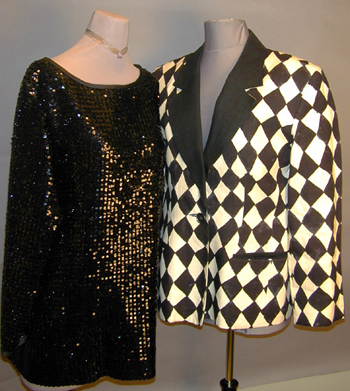 Lot image - Isaac Mizrahi Harlequin Tuxedo Jacket