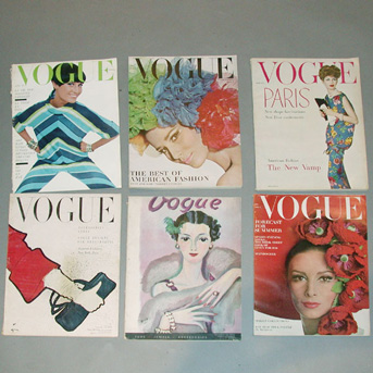 Lot image - Group of Vogue Magazines