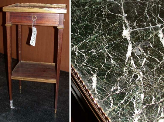 Lot image - Empire Style Gilt-Bronze Mounted Mahogany Side Table