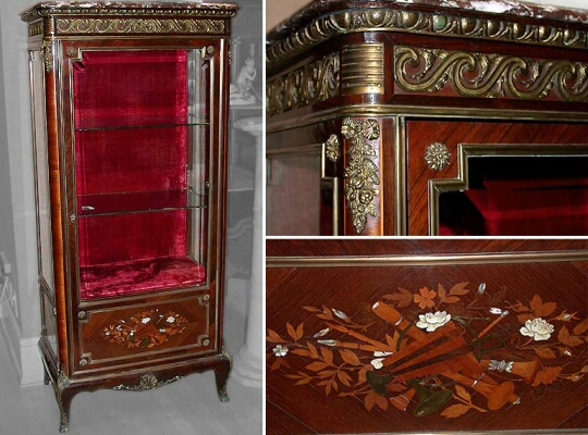 Lot image - Louis XV Style Gilt-Bronze Mounted Kingwood Vitrine