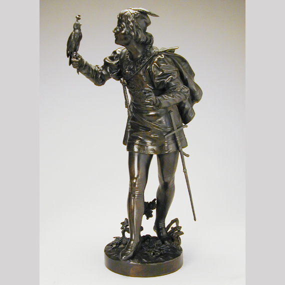 Lot image - Bronze Sculpture of a Falconer