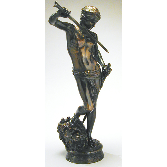 Lot image - Bronze Figure David with the Head of Goliath
