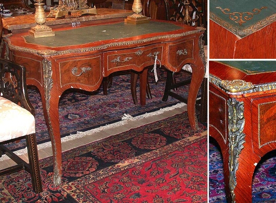 Lot image - Louis XV Style Gilt-Bronze Mounted Kingwood Bureau Plat