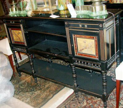 Lot image - Aesthetic Movement Ebonized Side Cabinet