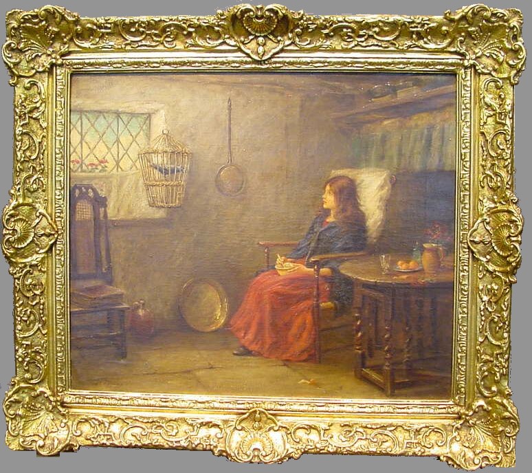 Lot image - Newton Braby British, 19th/20th century THE KEPT BIRD