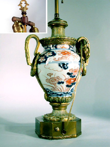 Lot image - Louis XVI Style Gilt-Bronze Mounted Imari Pottery Vase