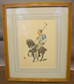 Lot image - Charles-Fernand de Condamy French, b. 1855 THE POLO PLAYER