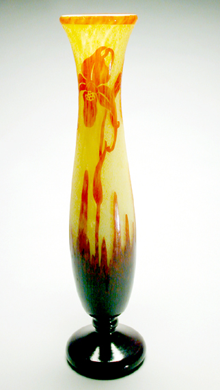 Lot image - Le Verre Francais Cameo Glass Vase