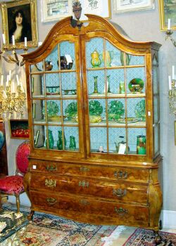 Lot image - Baroque Style Burl-Wood Cabinet