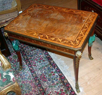 Lot image - Louis XVI Style Gilt Bronze Mounted Low Table