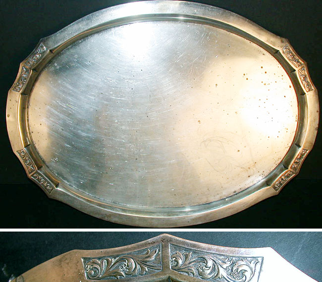 Lot image - Continental Silver Tea Tray