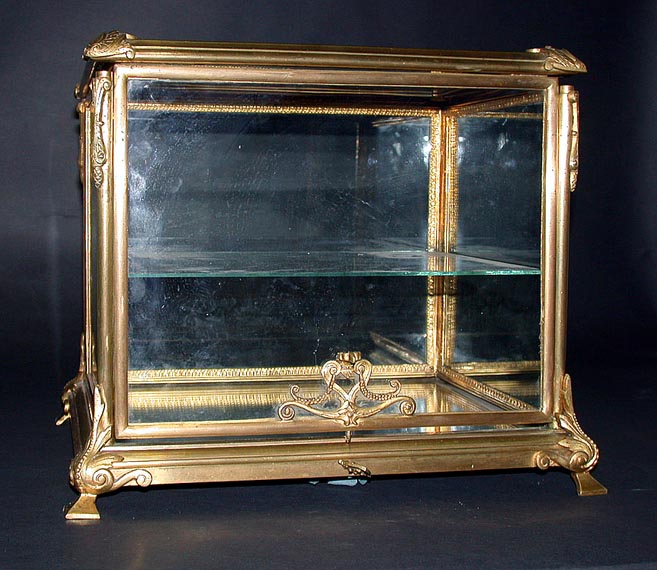 Lot image - Napoleon III Gilt-Bronze and Glass Liquor Cabinet