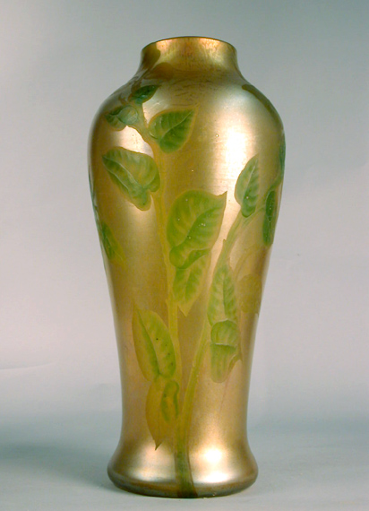 Lot image - Monumental Tiffany Favrile Glass Vase