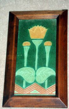 Lot image - Owens Pottery Plaque