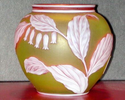 Lot image - Webb Cameo Glass Vase