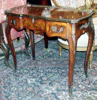 Lot image - Louis XV Style Bronze Mounted Burl-Wood Side Table