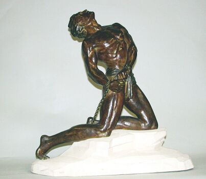 Lot image - Bronze Sculpture of a Man
