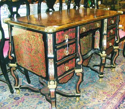 Lot image - Boulle Style Kneehole Desk
