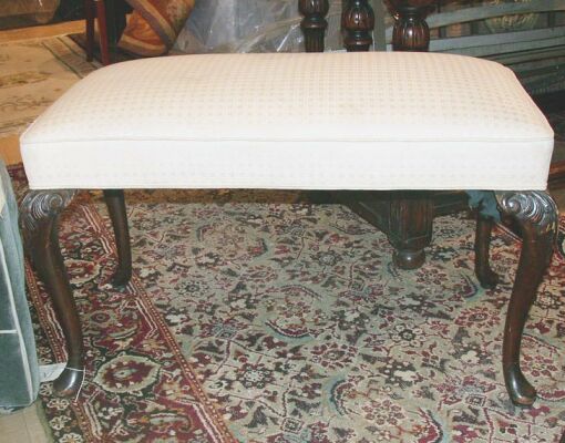 Lot image - Georgian Style Mahogany Bench