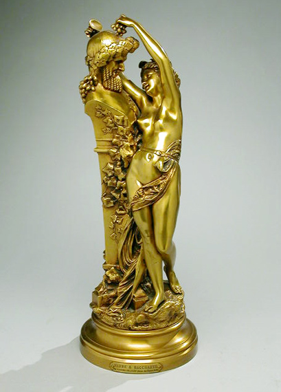 Lot image - Bronze Group Faune and Bacchante