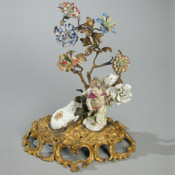 Lot image - Louis XV Style Meissen Porcelain Mounted Figural Group
