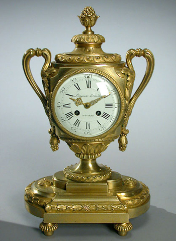 Lot image - Louis XVI Style Gilt-Bronze Mantel Clock