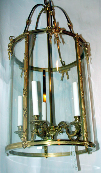 Lot image - Louis XVI Style Gilt-Bronze Lantern