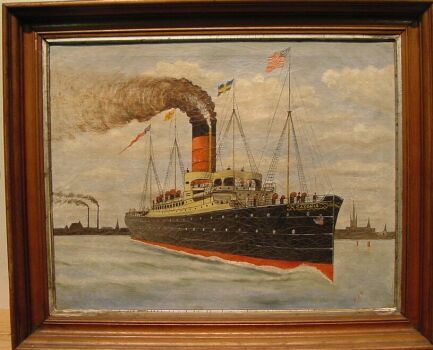 Lot image - American School 20th Century THE OCEAN LINER SAXONIA