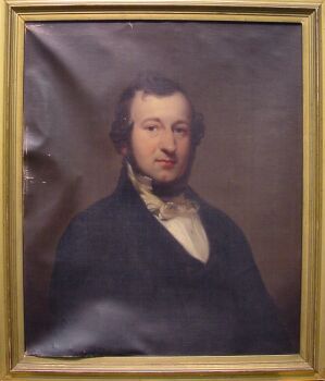 Lot image - American School 19th Century PORTRAIT OF A GENTLEMAN